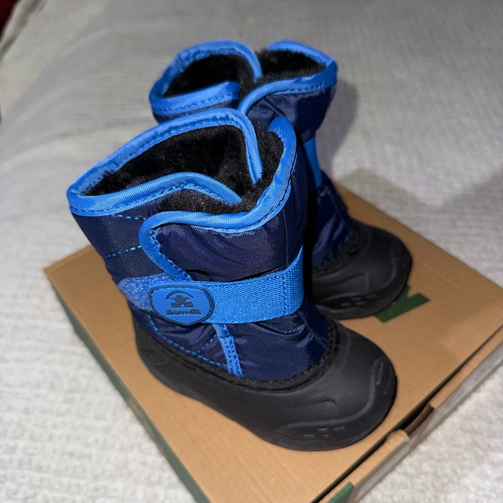 Kamik Kids Navy and Black Snow Boots